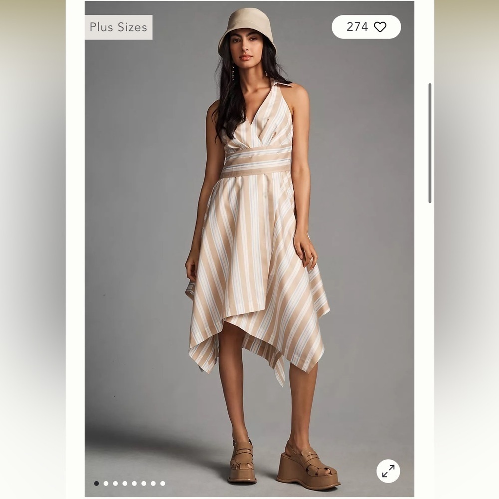 Anthropologie NWT Maeve Asymmetrical Wrap
Shirt Dress Size 0.